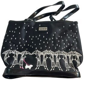 Lulu by Guinness, black vinyl bag. Adorable.